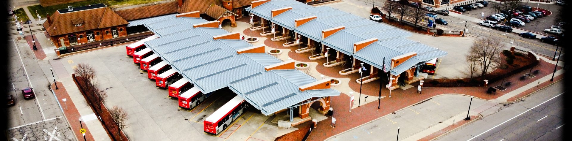 Kalamazoo Transportation Center Sky View Corner